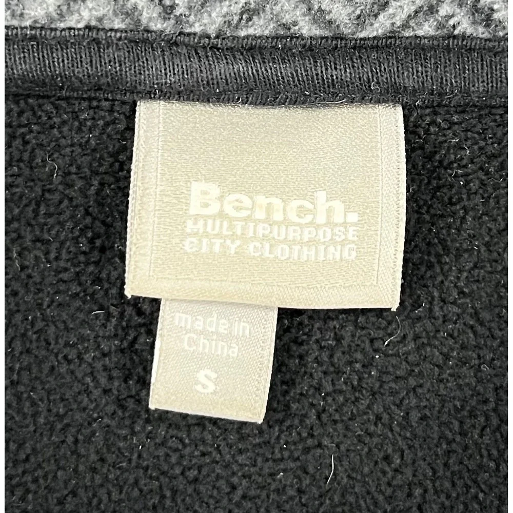 Bench Slinker II Herringbone Fleece Jacket‎ Womens XS Gray Hooded Gorpcore Coat
